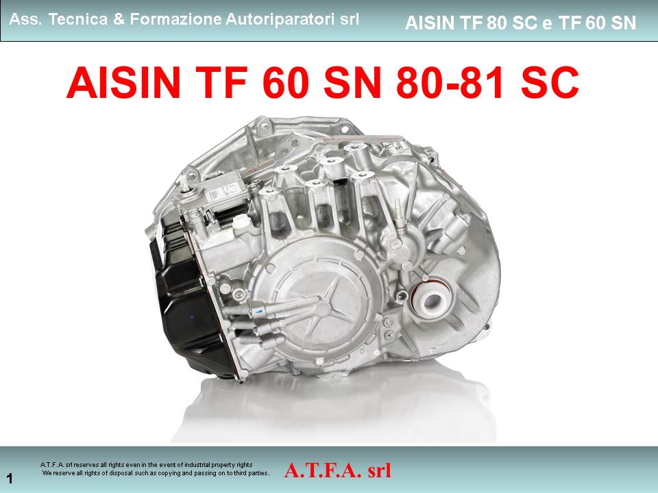 Funzionamento e Revisione AISIN TF80 (AW TF80)