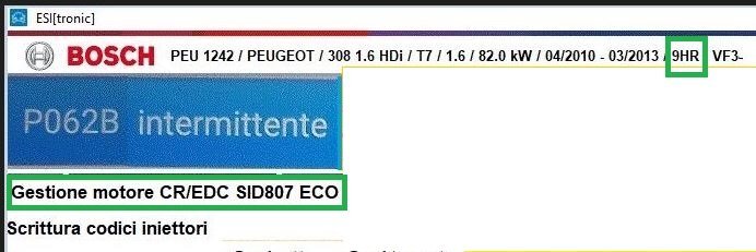 [Peugeot 308 06/2012 1560cc 9HR 82Kw Diesel] P062B - Meccatronica ...
